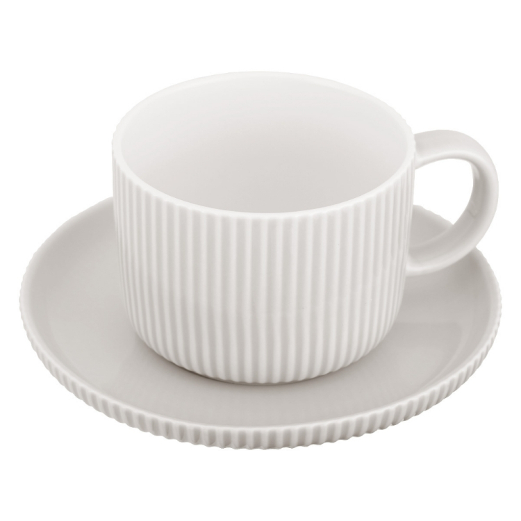 Filiżanka i spodek SILVA 250ml GREY RAVI